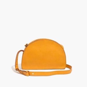Madewell half moon crossbody bag yellow